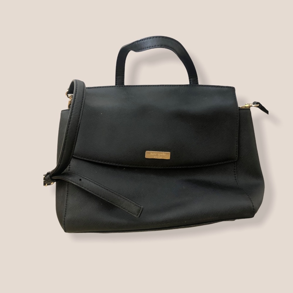 Kate spade black crossbody bag removable strap